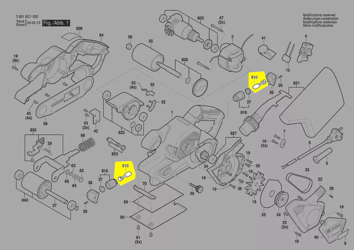 Balais charbon réf. 1 619 PS0 658 Bosch